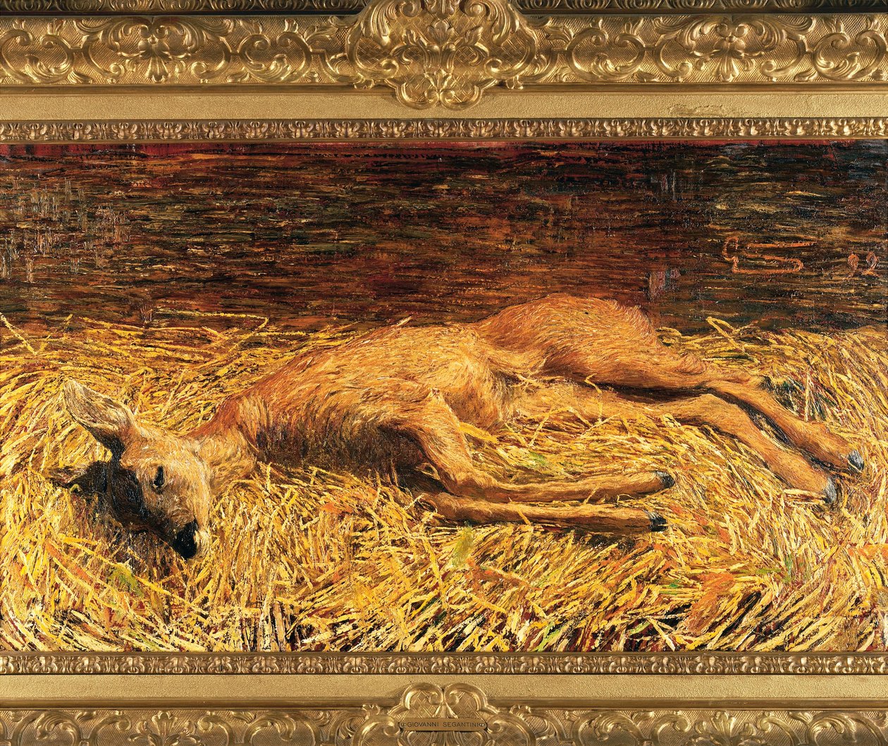 Dead Roe Deer by Giovanni Segantini