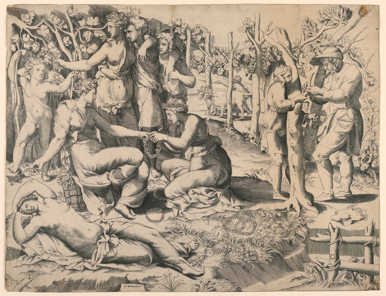 The Wreath by Giulio Bonasone