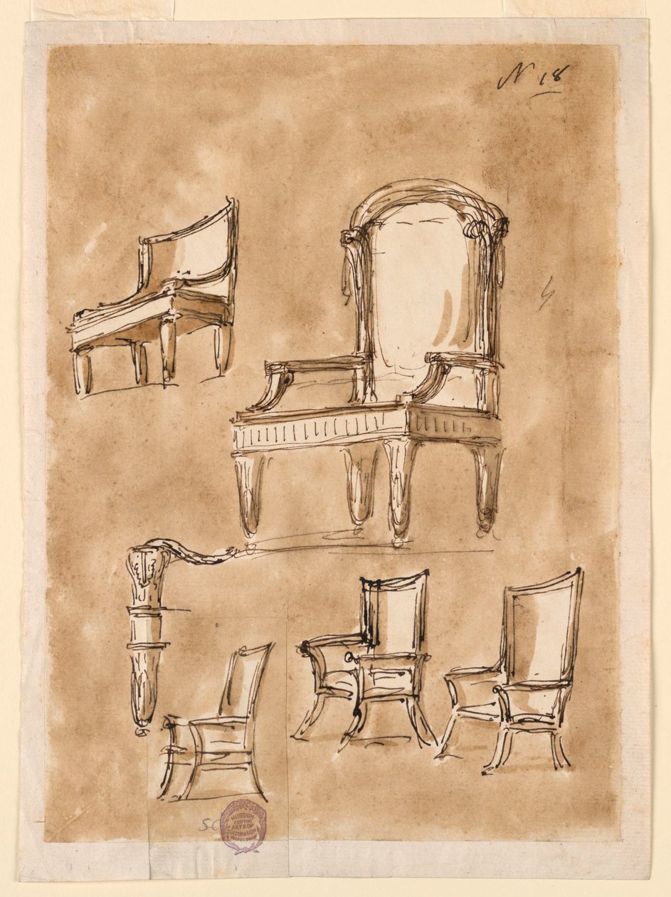 Four Chairs by Giuseppe Barberi