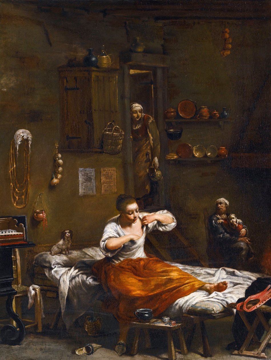 The Flea Hunt by Giuseppe Maria Crespi