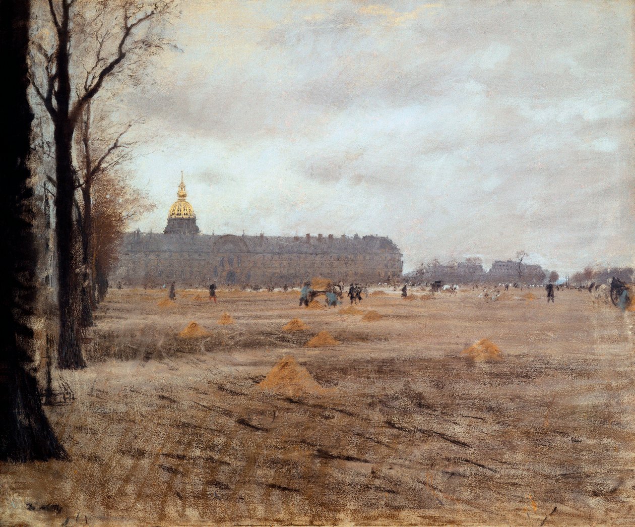 Place des Invalides by Giuseppe or Joseph de Nittis