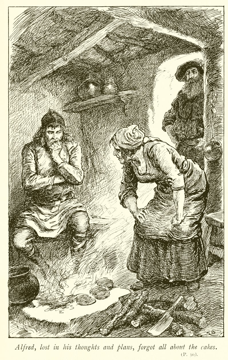 Alfred Burning the Cakes by Gordon Frederick Browne