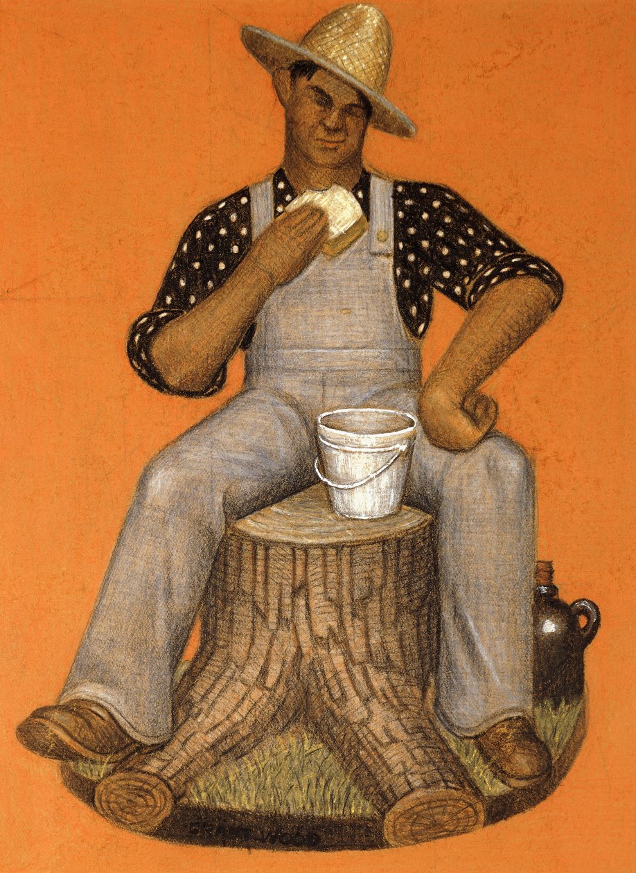Hired Man by Grant Wood