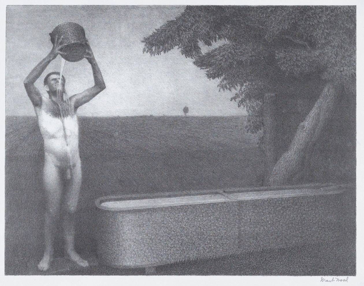 Sultry Night by Grant Wood