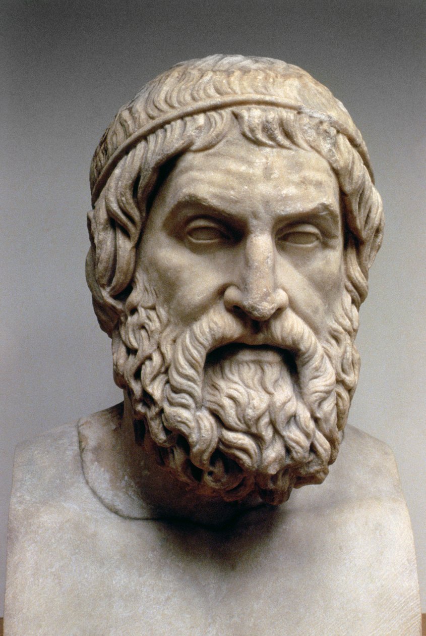 Portrait bust of Sophocles by Greek