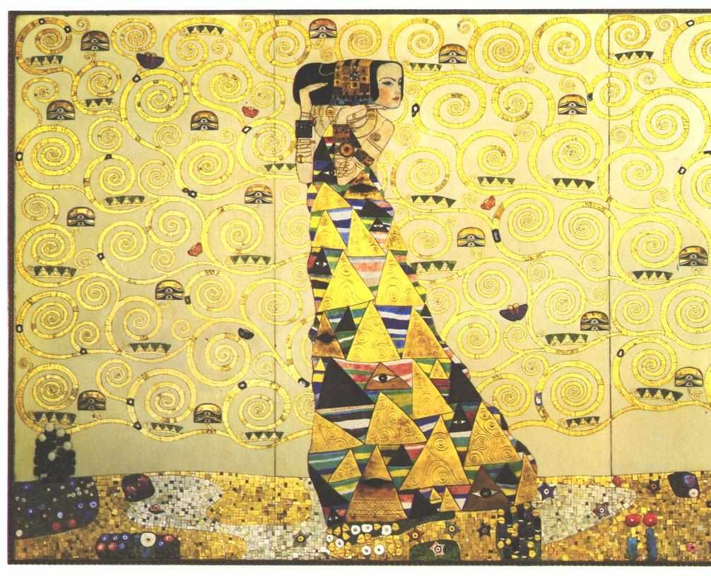 Design for the Stoclet Frieze - Expectation by Gustav Klimt