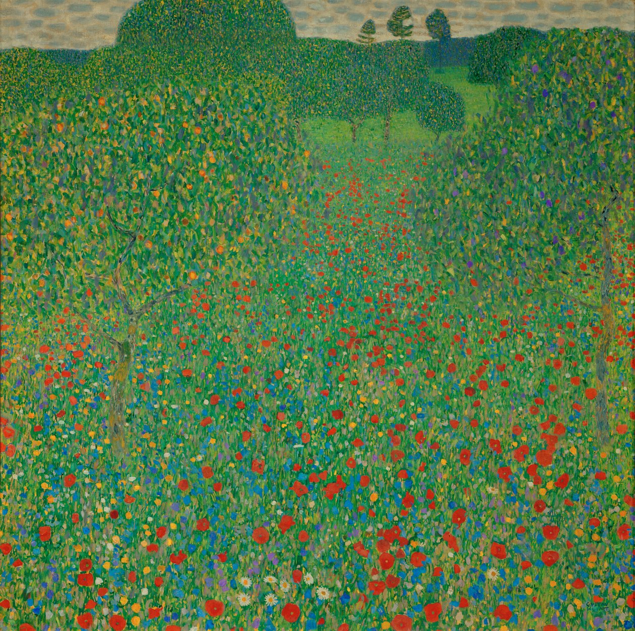A Field of Poppies by Gustav Klimt