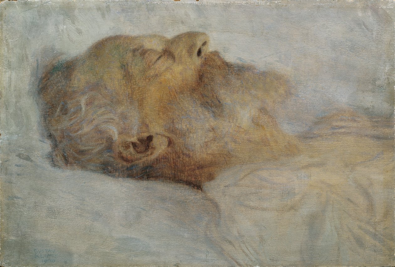 Old Man on His Deathbed by Gustav Klimt