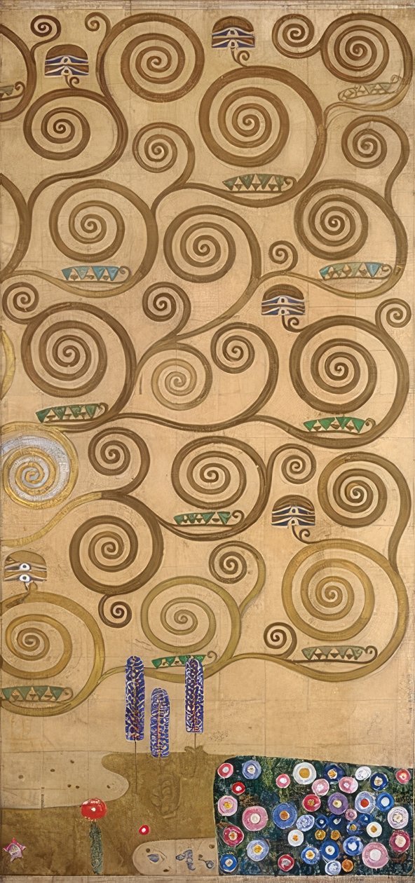 Design for the Stoclet Frieze (detail) by Gustav Klimt