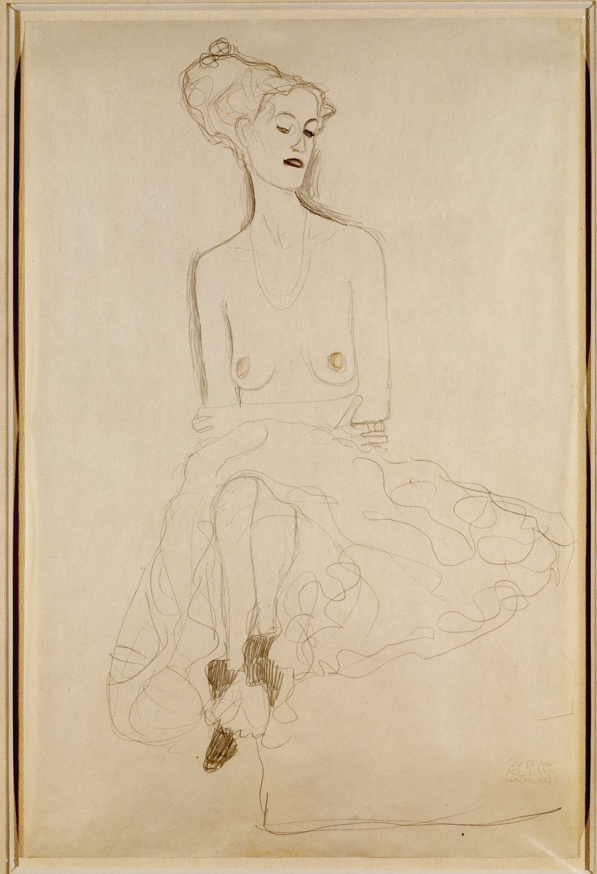 Seated Woman by Gustav Klimt
