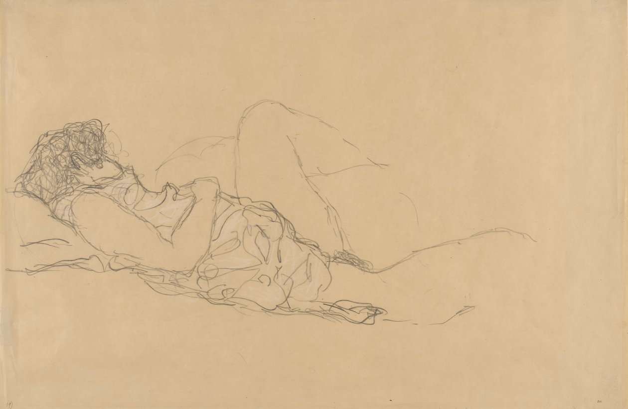 Sleeping Woman by Gustav Klimt