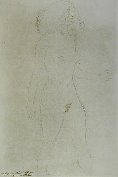 Standing Nude by Gustav Klimt