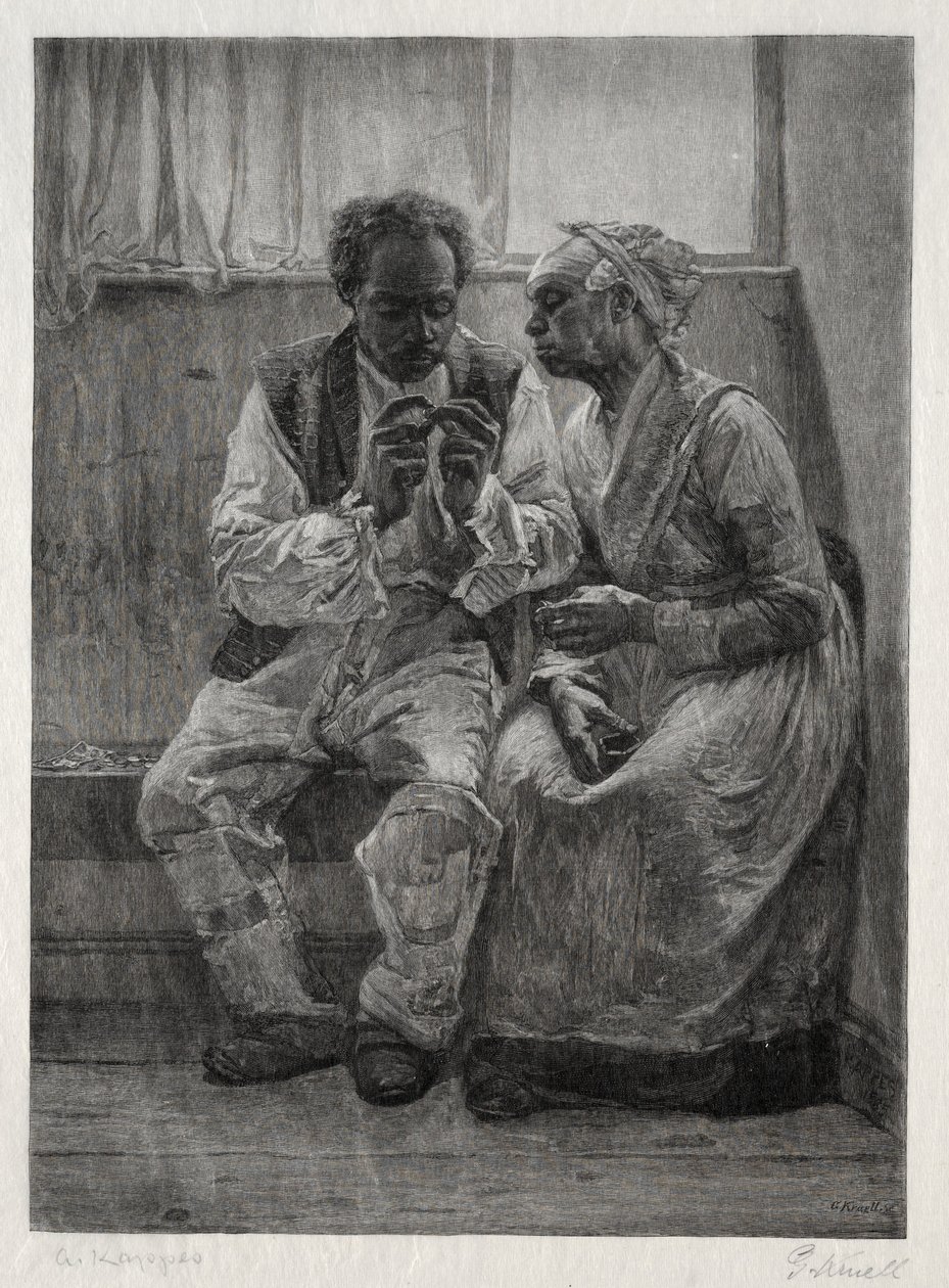 Rent Day, 1887 by Gustav Kruell