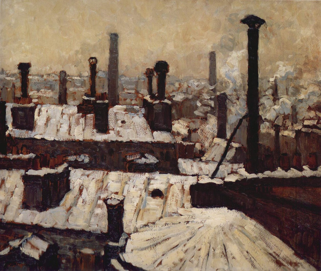 Roofs Under the Snow, Paris by Gustave Caillebotte