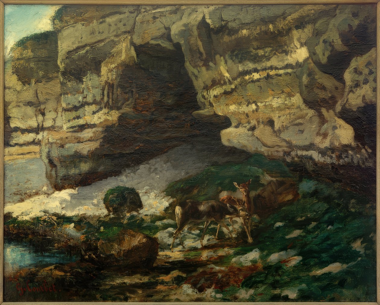 Deer at the Source by Gustave Courbet