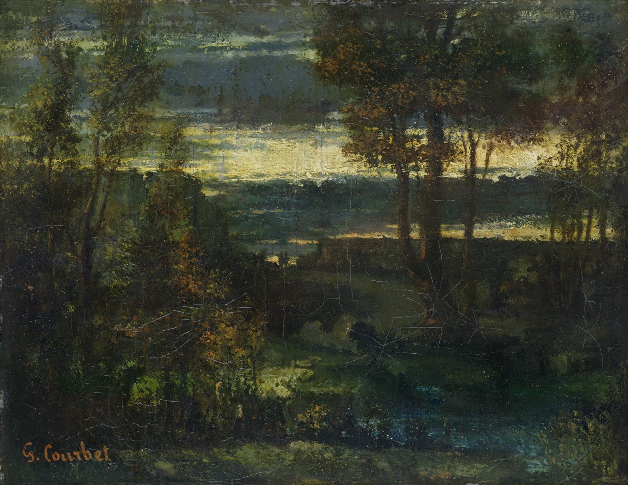 Evening Landscape by Gustave Courbet