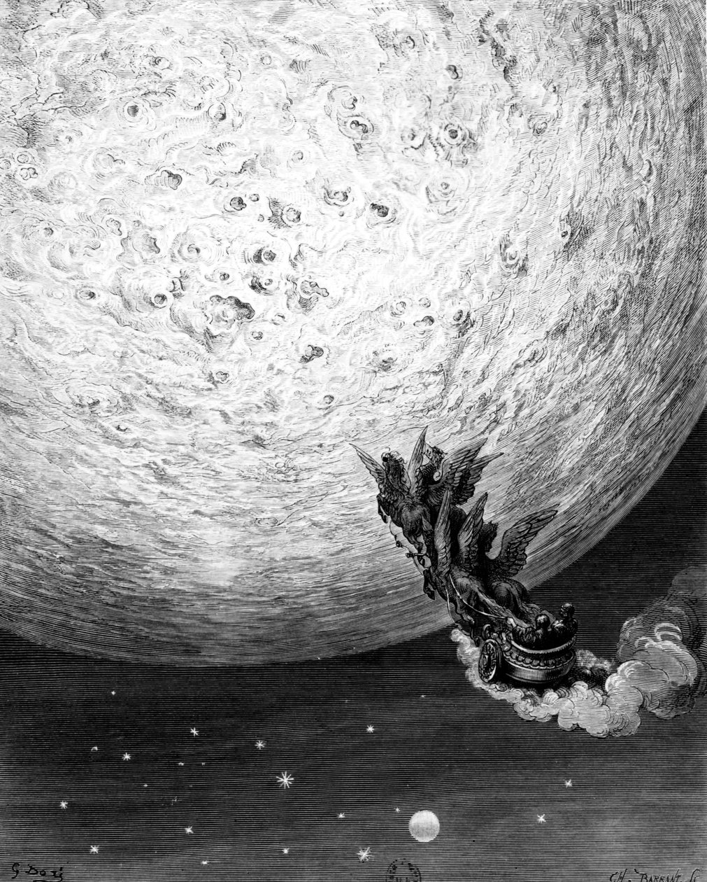 Astolfo on the Moon, Stanza 70, Canto XXXIV from The Frenzy of Orlando by Ludovico Ariosto, 1879 by Gustave Dore