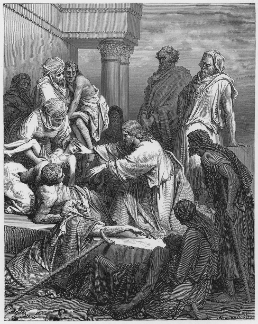 Jesus healing the sick by Gustave Dore