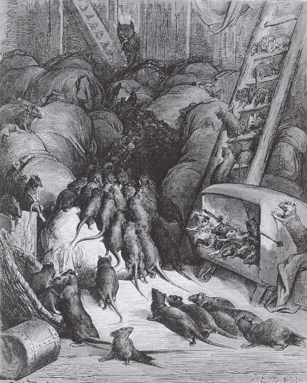 The League of Rats, 1868 by Gustave Dore