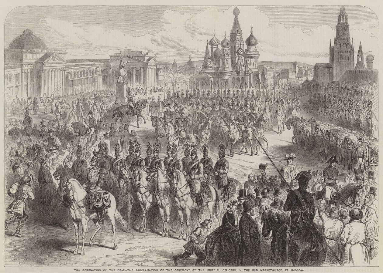 The Coronation of the Czar, the Proclamation of the Ceremony by the Imperial Officers by Gustave Janet