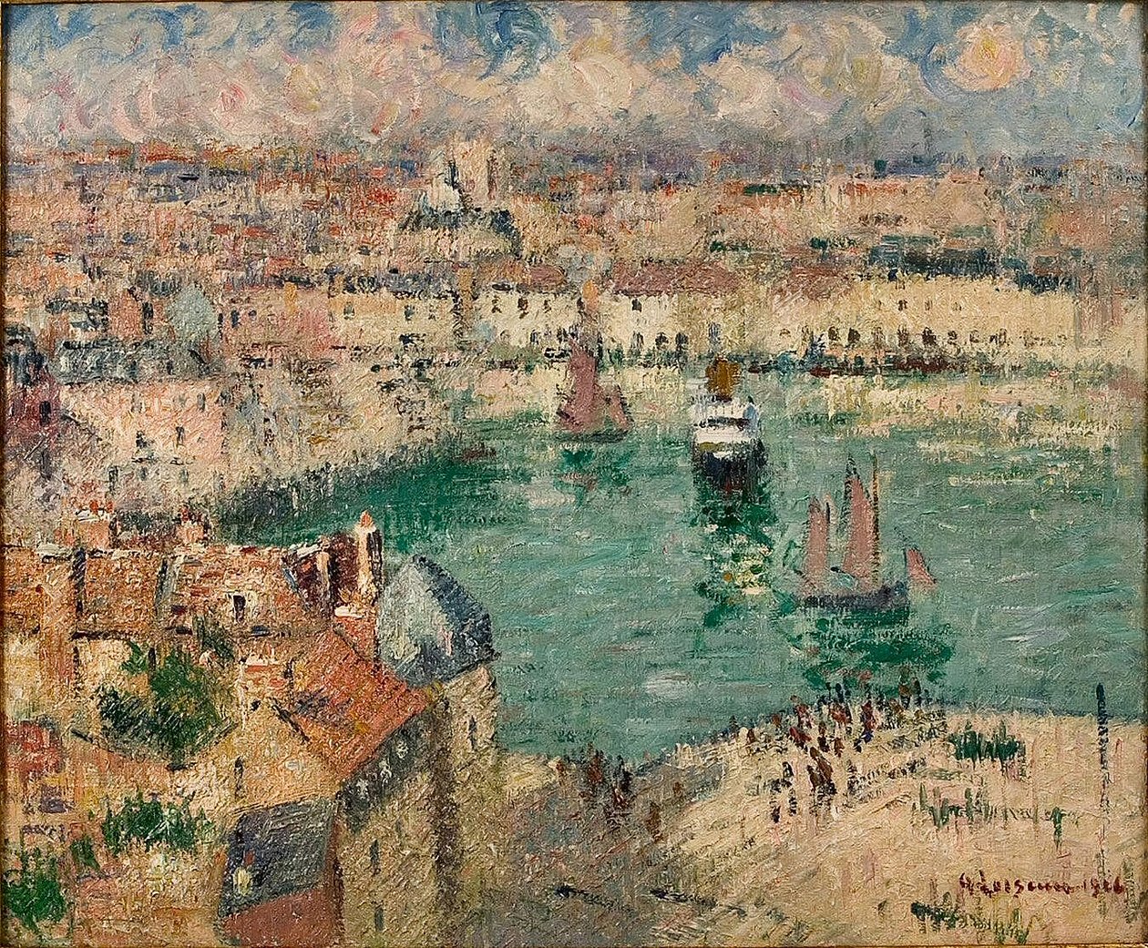 The Port of Dieppe by Gustave Loiseau
