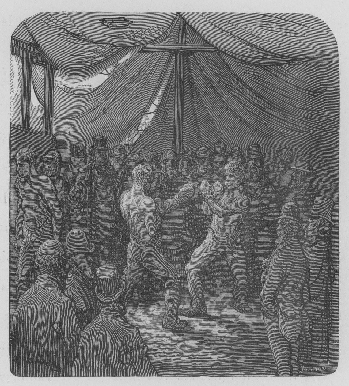 Boxing by Gustave after Dore