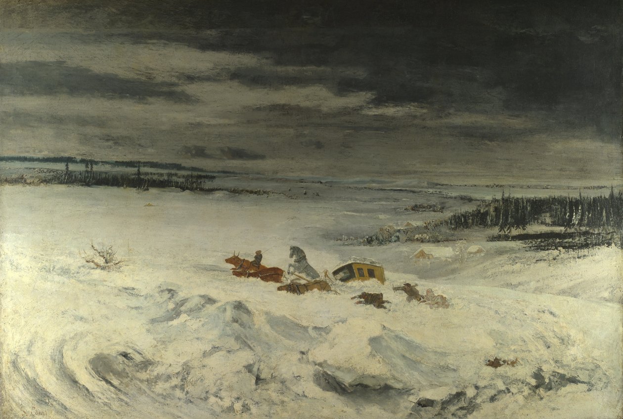 The Diligence in the Snow, 1860 by Gustave Courbet