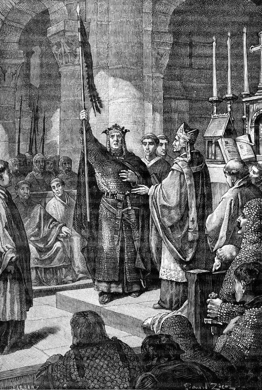 Louis VII, Saint Denis by Gustave Demoulin