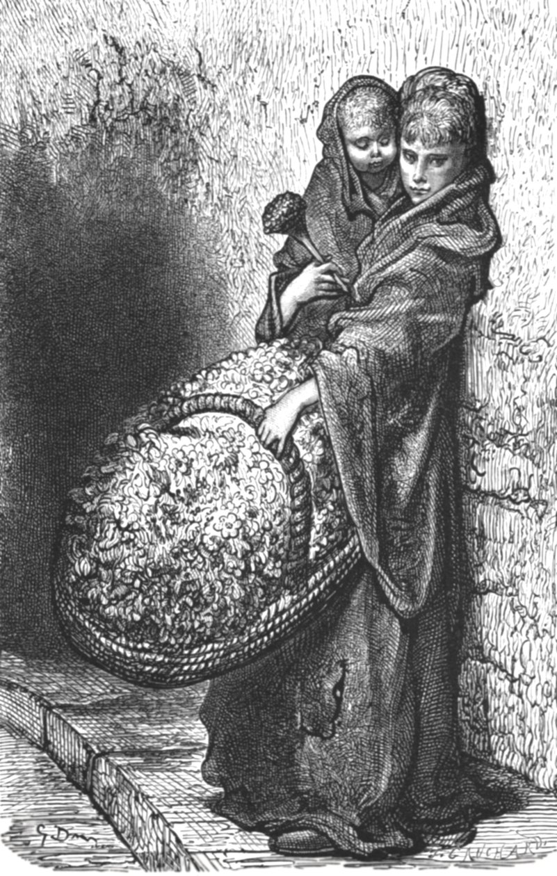 A Flower Girl by Gustave Dore
