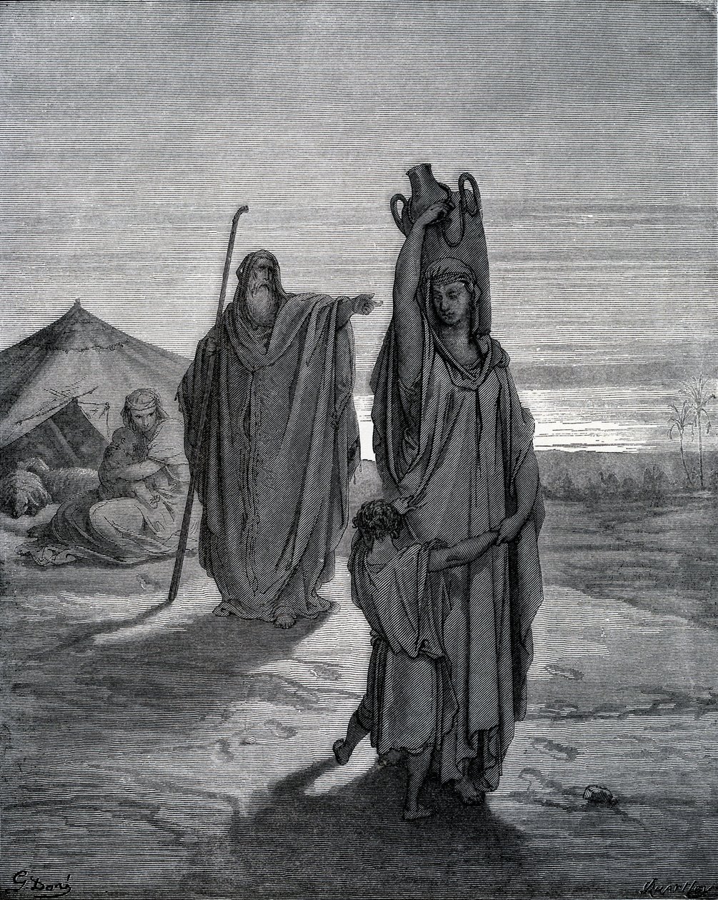 Expulsion of Hagar by Gustave Dore