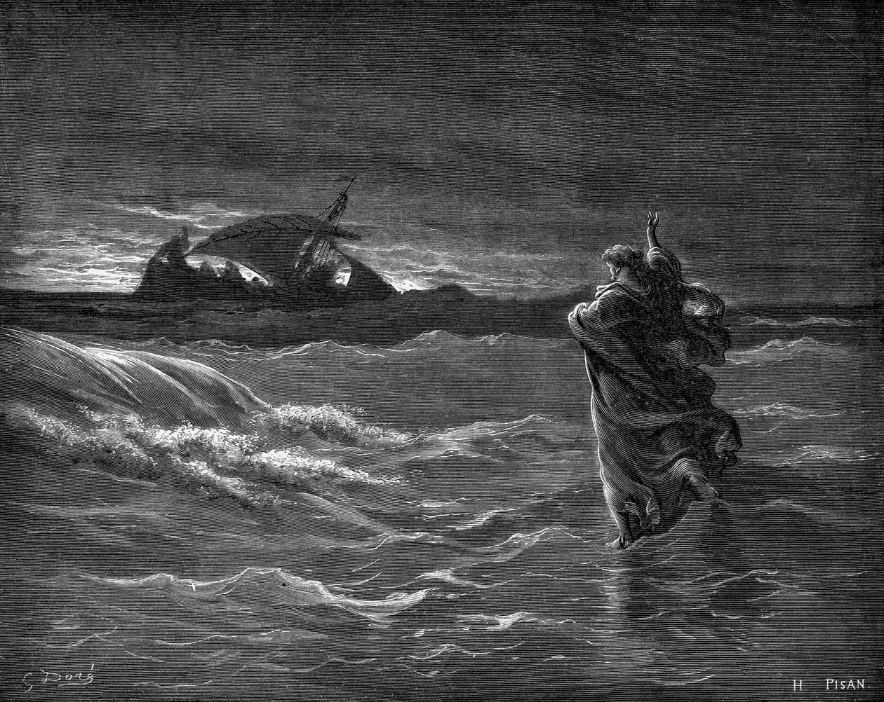 Jesus Walks on Water by Gustave Dore