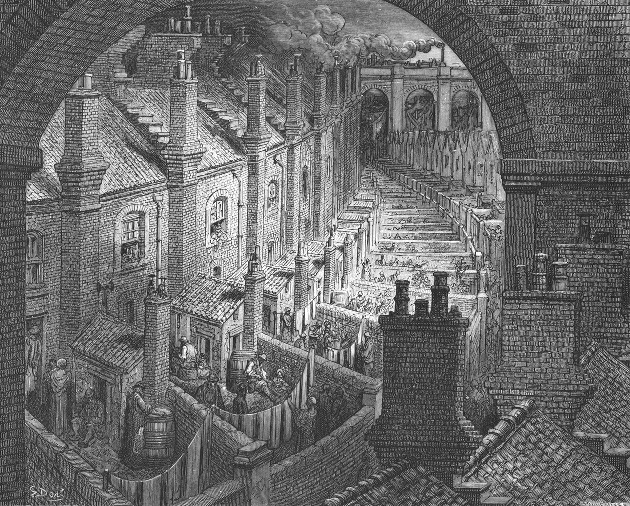 Over London - By Rail by Gustave Dore