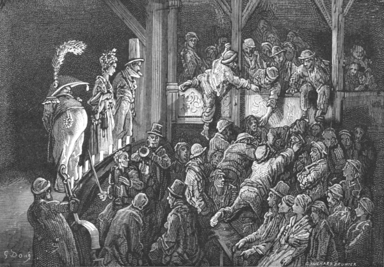 The Penny Gaff, 1872 by Gustave Dore