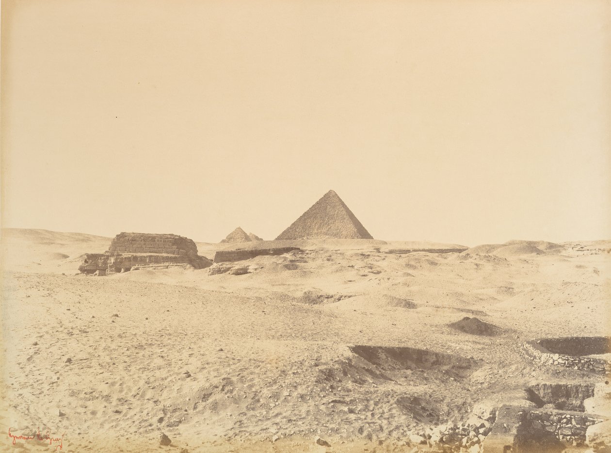 Pyramids of Giza by Gustave Le Gray