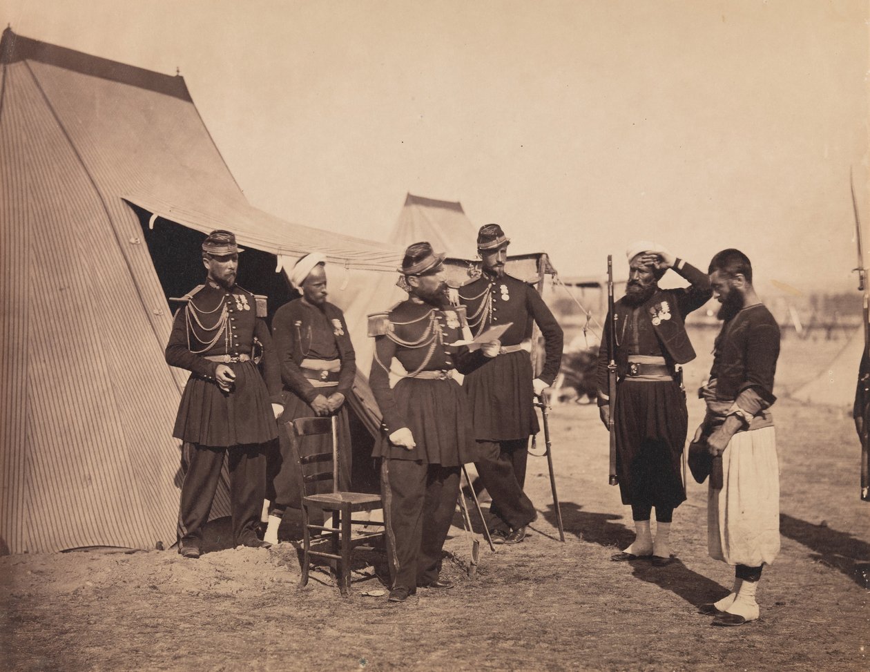 Zouaves, Camp de Châlons, 1857 by Gustave Le Gray