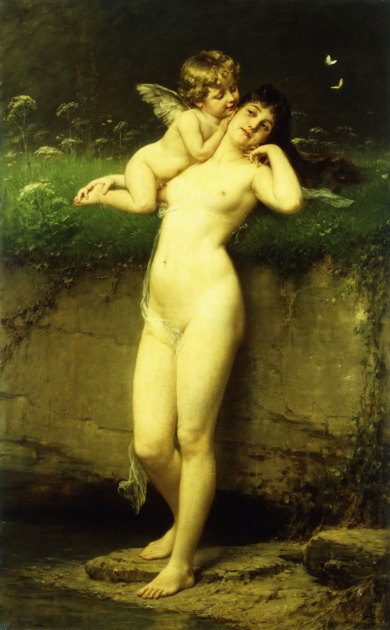 poppe 3d nude Venus and Cupid by Gustave Popperitz: Buy fine art print