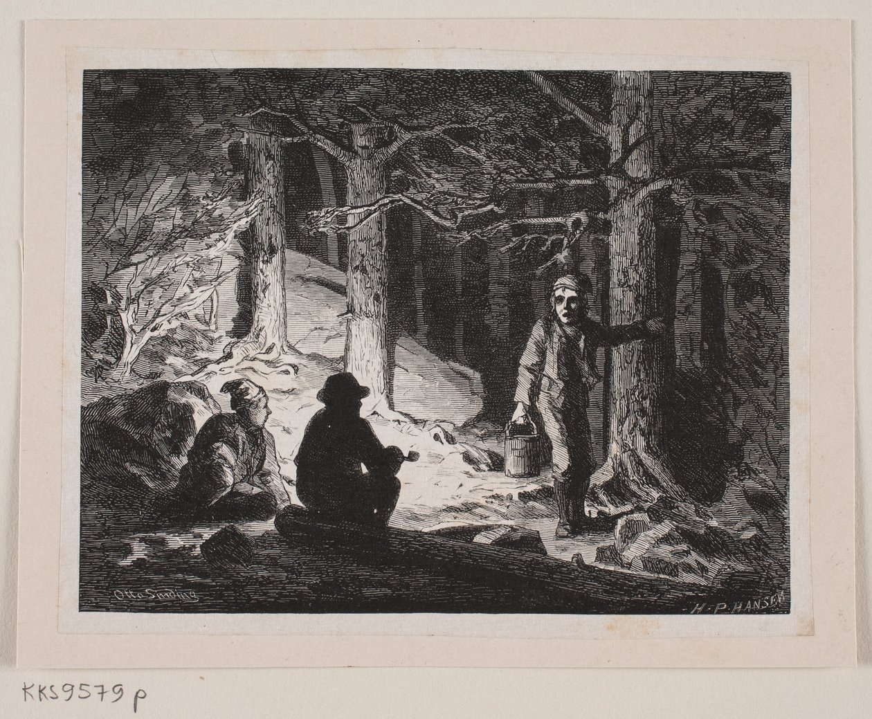 Illustration for "A Summer Night in Krogskoven" by H.P. Hansen