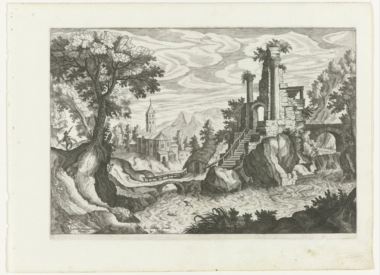 Landscape with a River and Ruin by H. van Schuppen