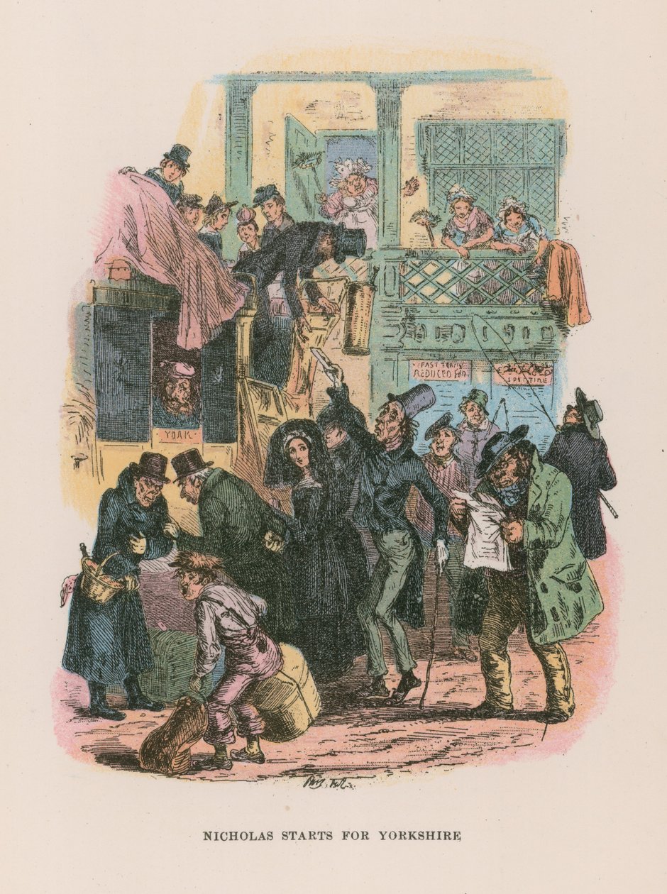 Illustration for Nicholas Nickleby by Hablot Knight Browne