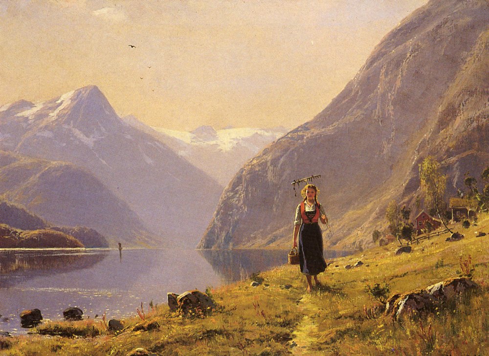 By the Fjord by Hans Dahl