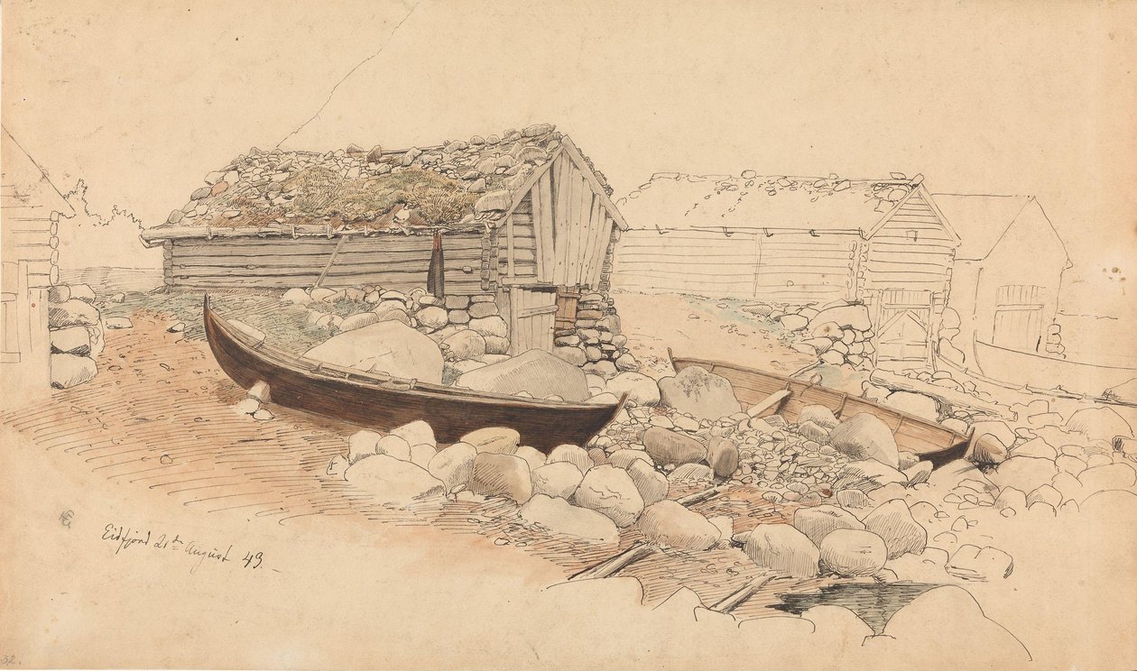 View of Eidfjord by Hans Gude