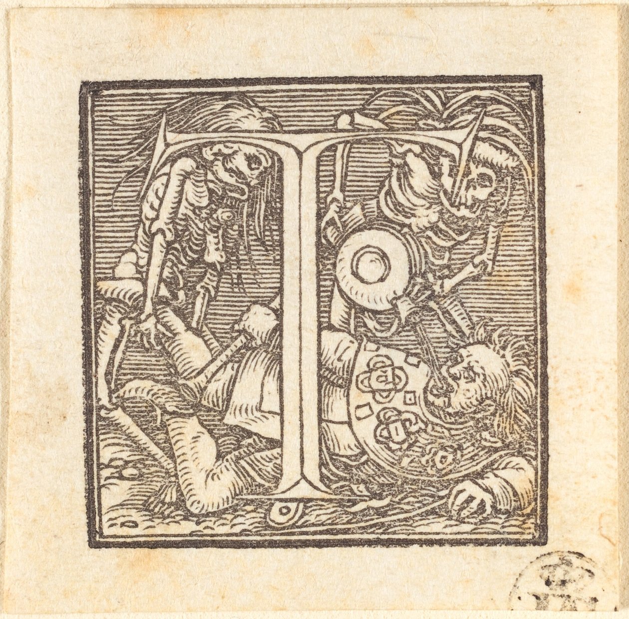 Letter T by Hans Holbein der Jüngere
