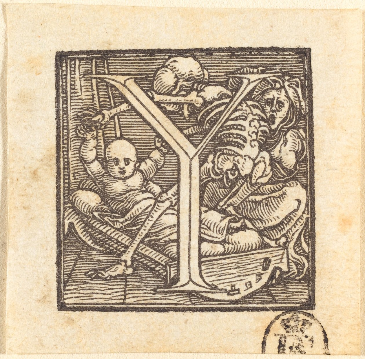 Letter Y by Hans Holbein der Jüngere