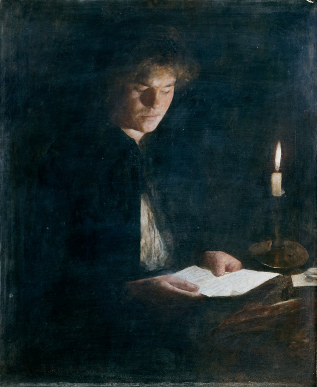 Reading Girl by Hans Olaf Heyerdahl