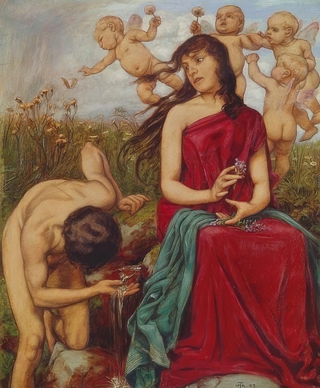 Source Nymph. 1888 by Hans Thoma