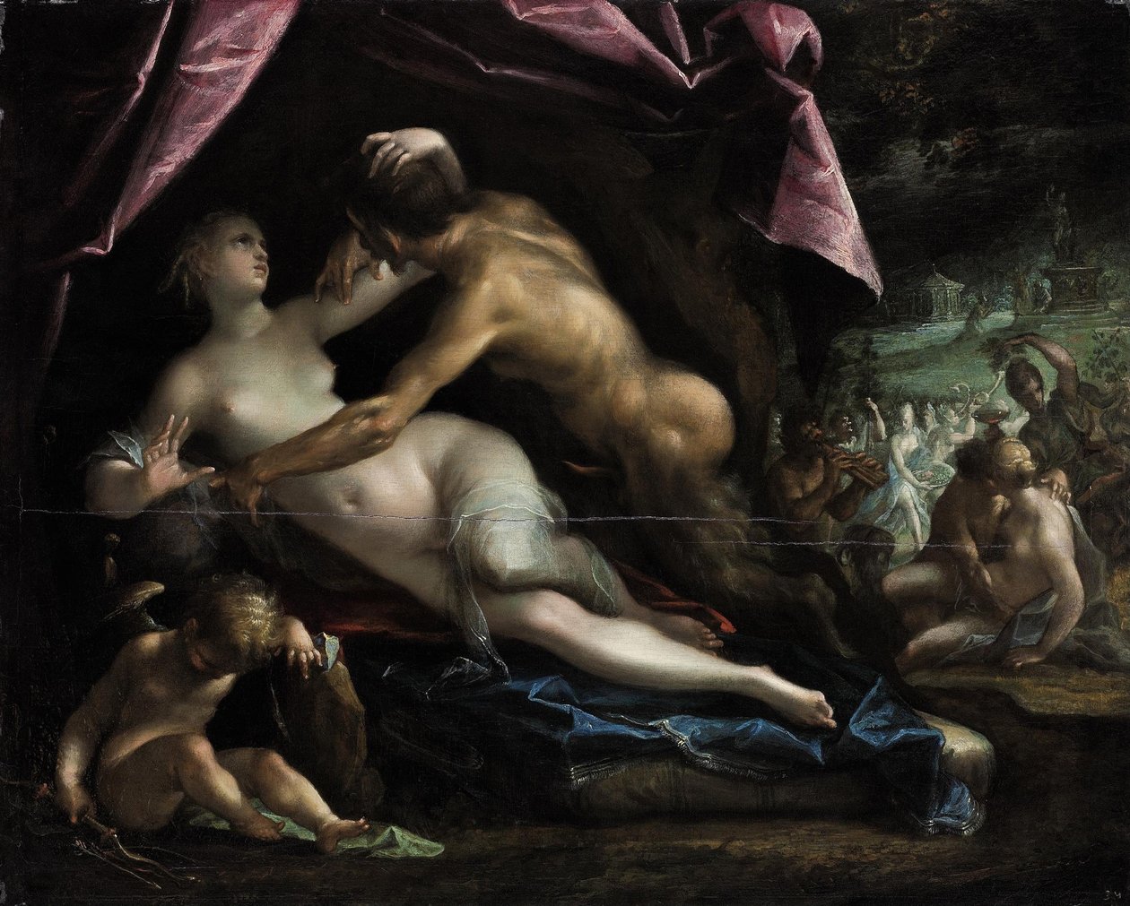 Pan and Selene by Hans von Aachen