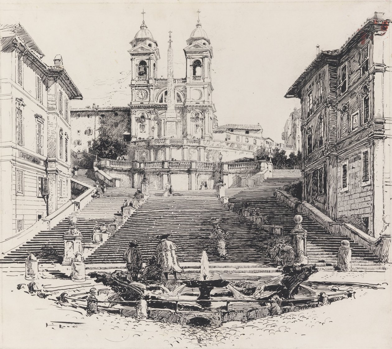 Keats Home in Rome by Harry Fenn