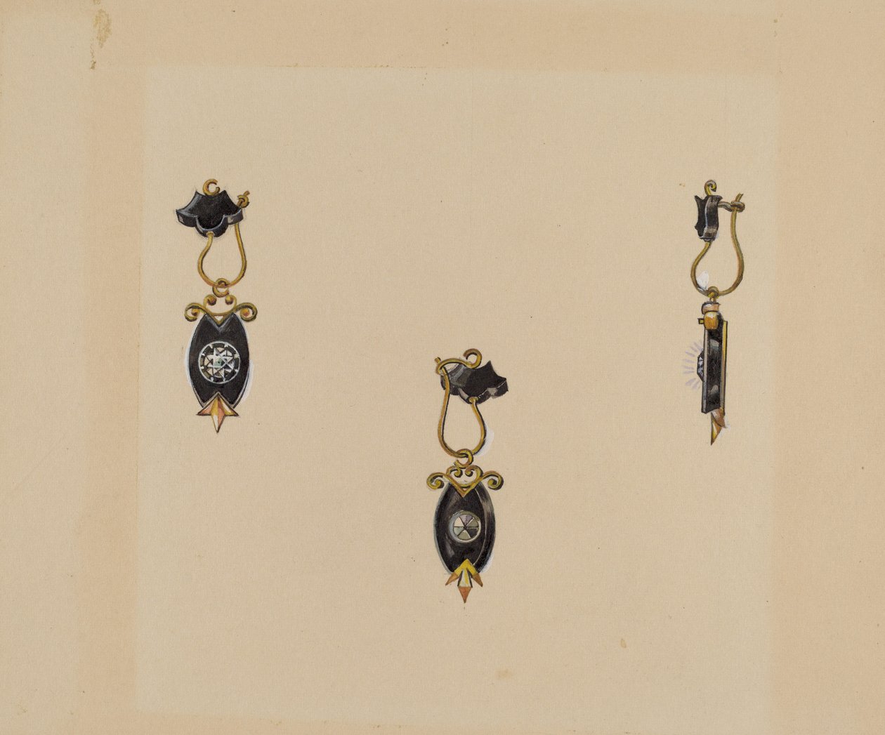 Earrings by Harry Jennings