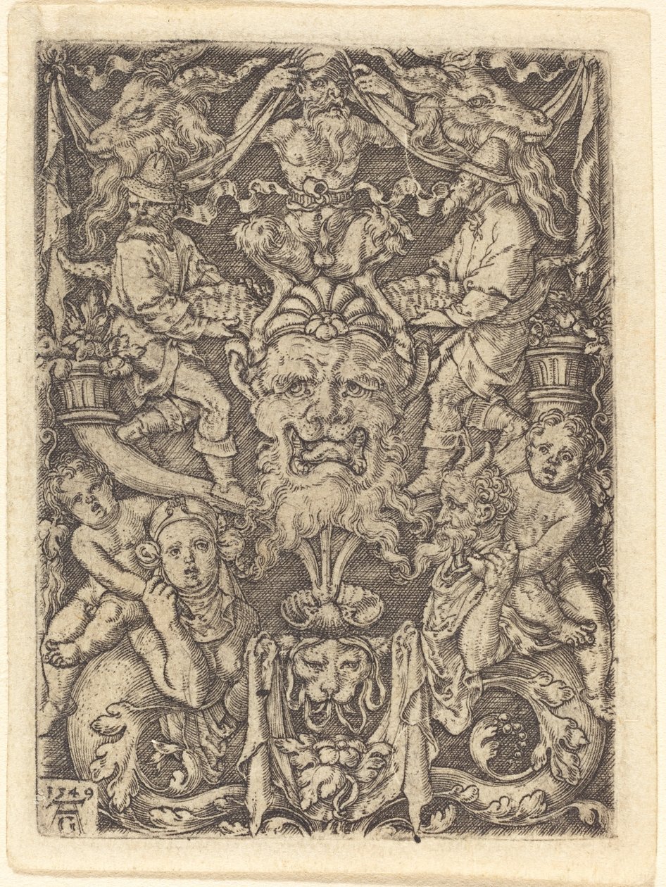 Ornament with Mask by Heinrich Aldegrever