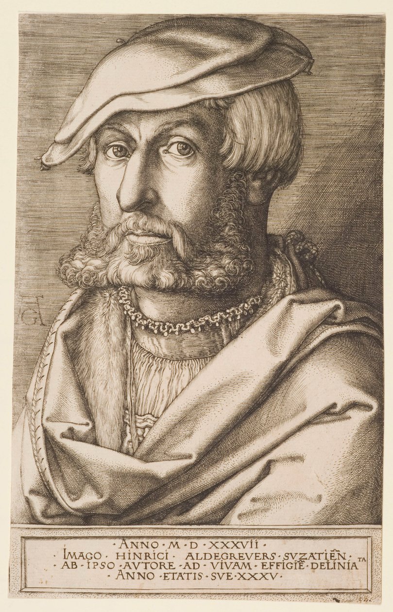 Self-portrait by Heinrich Aldegrever
